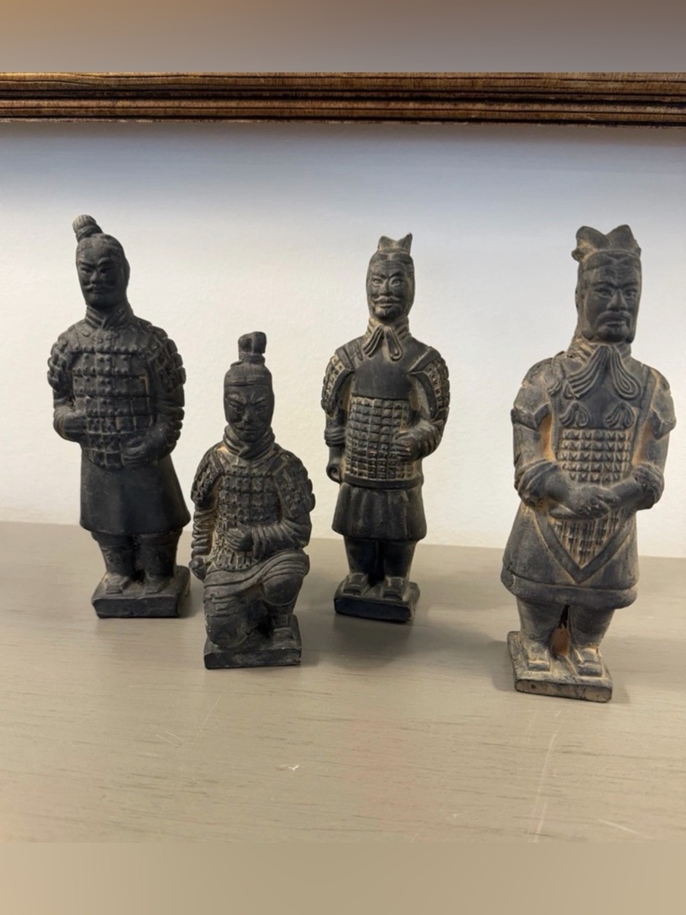 Chinese Terracotta Army Warriors Soldiers Figurines Statues 6.5” Set Of 4 Asian